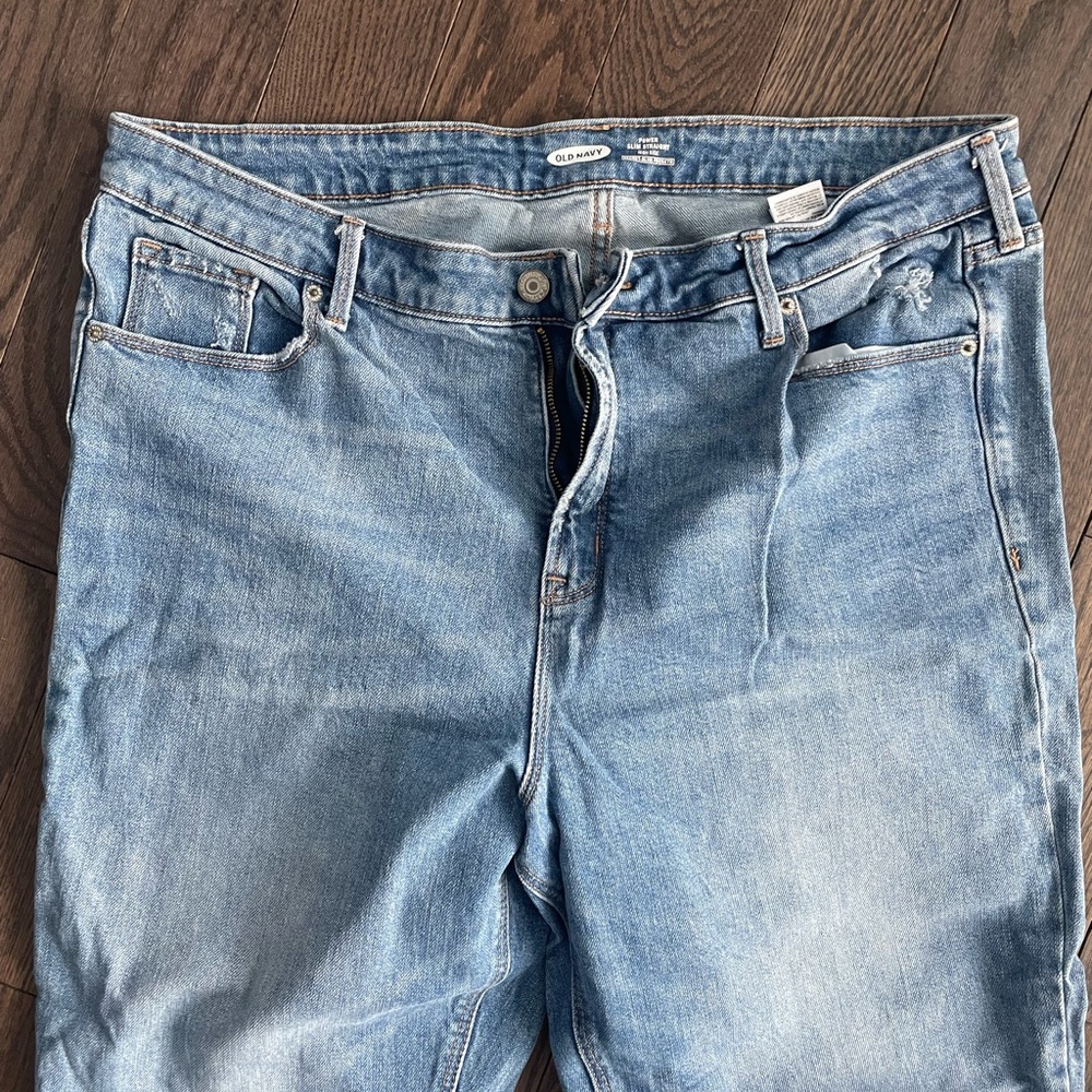 Light Blue women’s old navy power slim straight —18 Tall